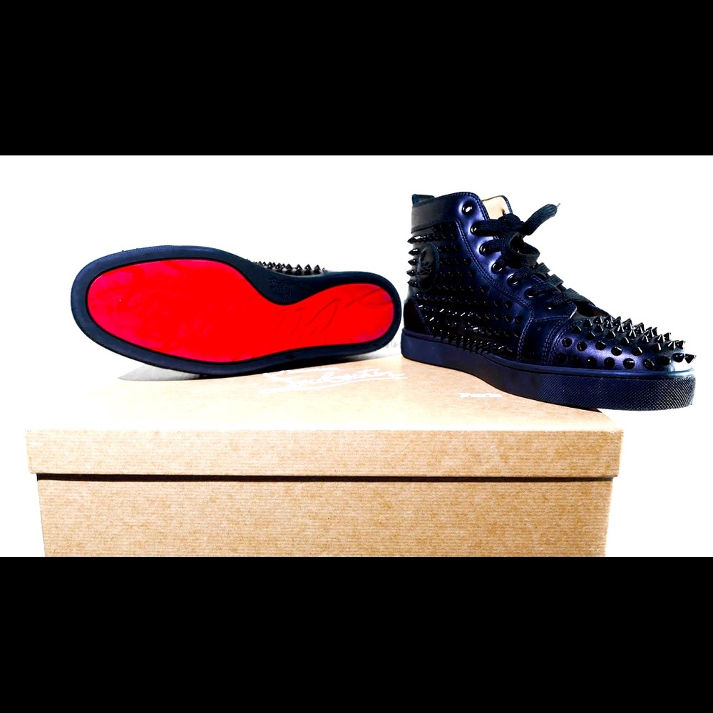 Christian Louboutin Spikes Leather Sneaker Size 44